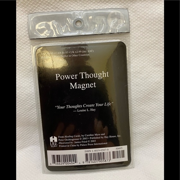 Power Thought Magnet From Healing Cards 5” x 3 1/2” NIP - Picture 2 of 2